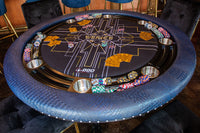 The Nighthawk Custom Poker Table With Custom Printed Playing Surface Overhead View