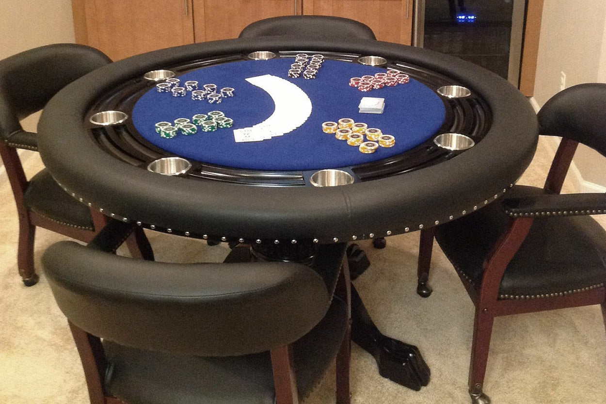 La mesa de póquer personalizada Lumen HD – Poker Chip Lounge