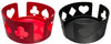 Poker-themed drink coaster holders available in red and black