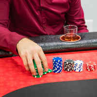 Triton 90" Premium 10 Player Poker Table - Close Up of Playing Surface