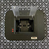 Shuffle Tech. Fully automatic card shuffler ST-1000 with flush mount kit installed in table, aerial view