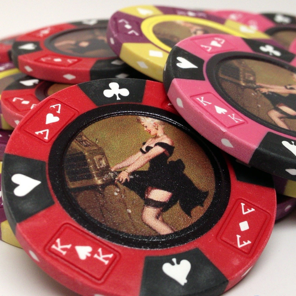 Custom Clay Poker Sets With Ace King & Suits Chip