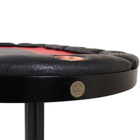 Elite 10 Player Poker Table - Black Lacquer Finish - Side View