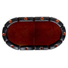 Elite 10 Player Poker Table - Brown Wood Finish - Top View