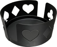 Poker Themed Drink Coaster Holder - Black - top view