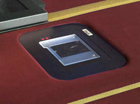 Shuffle Tech fully automatic card shuffler ST-1000 with flush mount kit installed in table, side view