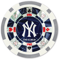 New York Yankees 20 Piece Poker Chips - Font & Back Image