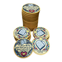 Custom ceramic poker chips - Jeremiah Heart