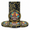 Lava Club ceramic poker chips, BLACK color, $100 denomination
