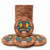 Lava Club ceramic poker chips, brown color, $25,000 denomination