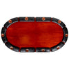 Elite 10 Player Poker Table - Mahogany Finish - Top View