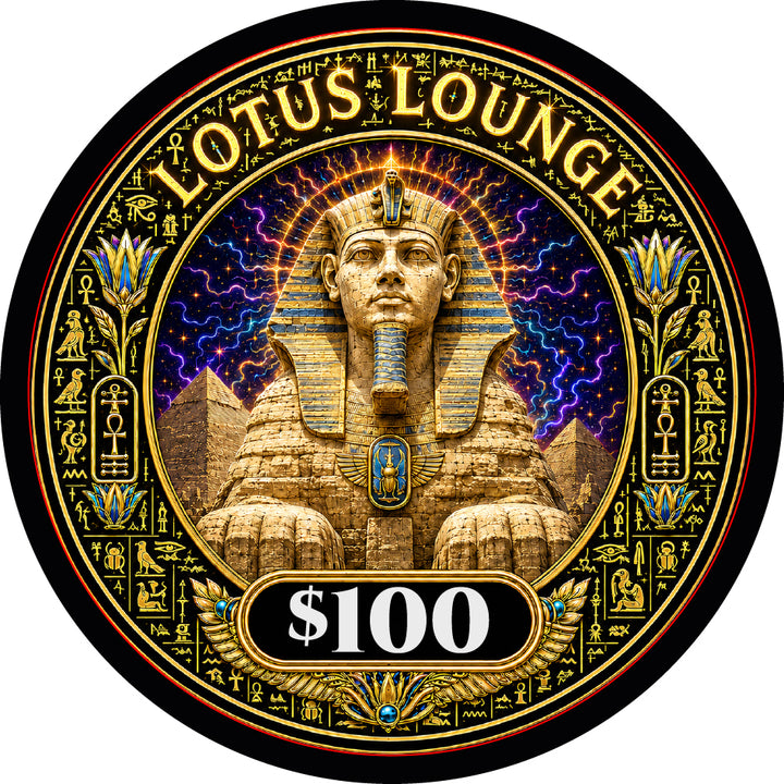 Lotus Lounge Ceramic Poker Chips - Pack of 25