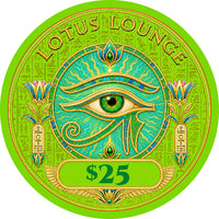 Lotus Lounge Ceramic Poker Chips - Pack of 25