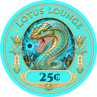 Lotus Lounge Ceramic Poker Chips - Pack of 25