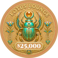 Lotus Lounge Ceramic Poker Chips - Pack of 25