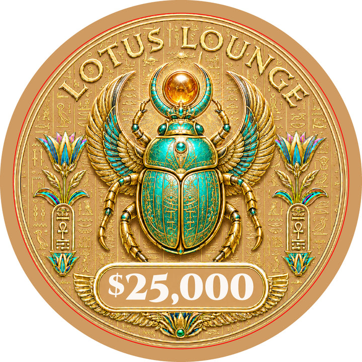 Lotus Lounge Ceramic Poker Chips - Pack of 25