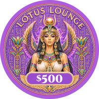 Lotus Lounge Ceramic Poker Chips - Pack of 25