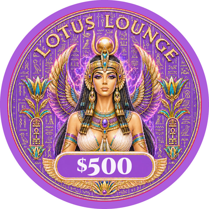 Lotus Lounge Ceramic Poker Chips - Pack of 25