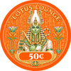 Lotus Lounge Ceramic Poker Chips - Pack of 25