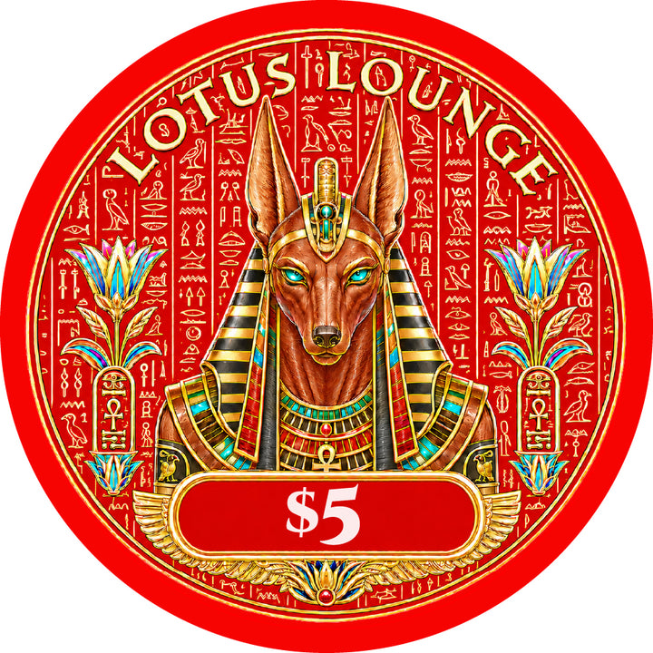 Lotus Lounge Ceramic Poker Chips - Pack of 25