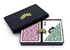 Copag 1546 Green Burgundy Poker Size Regular Index Double Deck Set