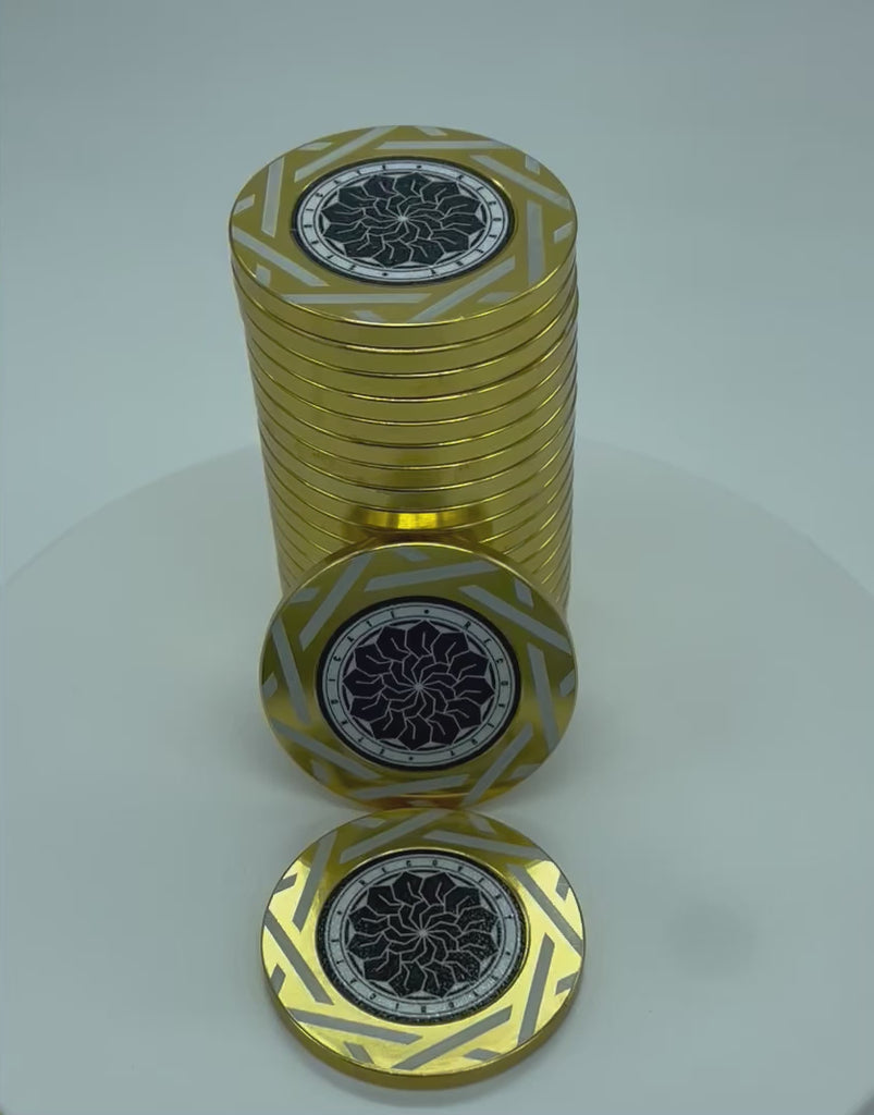 Custom Gold AA Chips - 360 Degree View