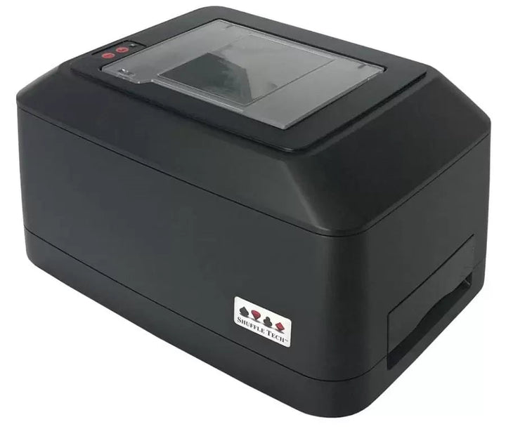 Shuffle Tech ST-1000 fully automatic card shuffler, corner view