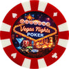 Vegas Nights Poker giant poker chip drink coaster - red