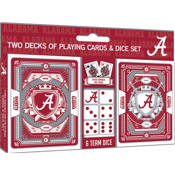 Alabama Crimson Tide - 2-Pack Playing Cards & Dice Set