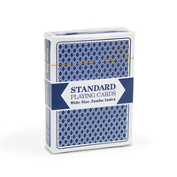 Unbranded Blue Poker Size Jumbo Index Playing Cards - QTY 12