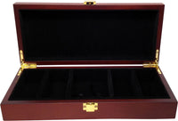 Interior of 100 pc mahogany poker case