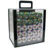 King&#039;s Casino 14 Gram Clay Poker Chips in Acrylic Carrier - 1000 Ct.