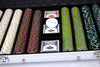 Rock &amp; Roll 13.5 Gram Clay Poker Chips in Rolling Aluminum Case - 1000 Ct.