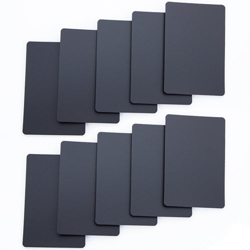 Set of 10 Black Plastic Bridge Size Cut Cards