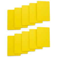 Set of 10 Yellow Plastic Bridge Size Cut Cards