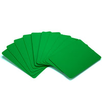 Set of 10 Green Plastic Poker Size Cut Cards
