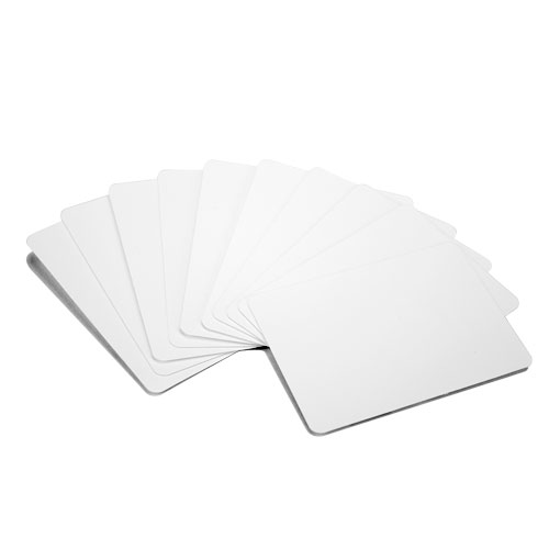 Set of 10 White Plastic Poker Size Cut Cards