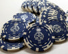 Silver foil hot stamped poker chip with custom made die
