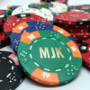 Custom Hot Stamped Poker Chip Set -  500 Qty Triple Crown Style Chips In Aluminum Case - Free Shipping
