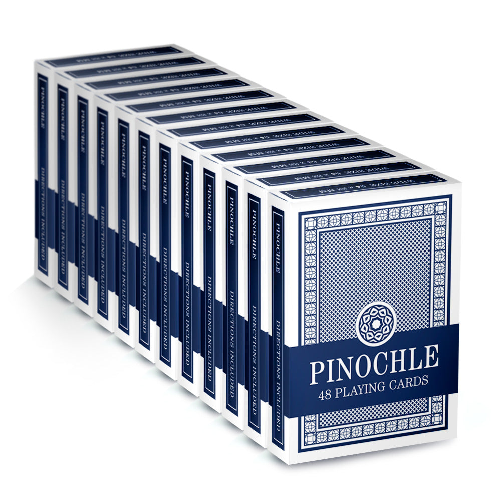 Unbranded Blue Pinochle Playing Cards - QTY 12 – Poker Chip Lounge