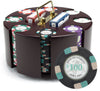 Poker Knights 13.5 Gram Clay Poker Chip Set in Wood Carousel - 200 Ct.