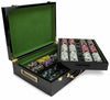 Poker Knights 13.5 Gram Clay Poker Chip Set in High Gloss Wood Case - 500 Ct.