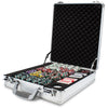 Poker Knights 13.5 Gram Clay Poker Chip Set in Premium Aluminum Case - 500 Ct.