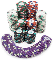 Poker Knights 13.5 Gram Clay Poker Chips - 200 Count Stacked