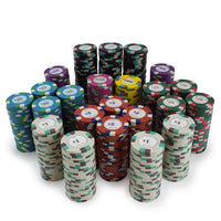 Poker Knights 13.5 Gram Clay Poker Chips - 600 Count Stacked