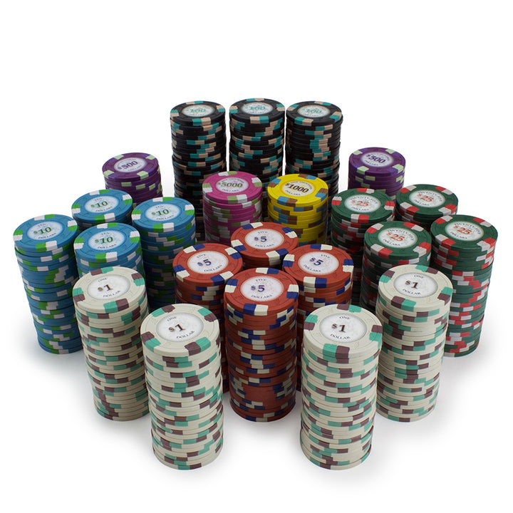 600 Showdown Poker Chip Set with Aluminum Case