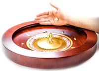 Casino Grade Deluxe Wooden Roulette Wheel - 19.5 inch