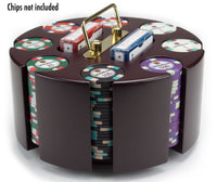 200 Capacity Wooden Poker Chip Carousel Case