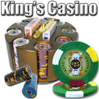  King&#039;s Casino 14 Gram Clay Poker Chips in Wood Carousel - 200 Ct.