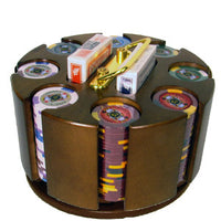  King&#039;s Casino 14 Gram Clay Poker Chips in Wood Carousel - 200 Ct.